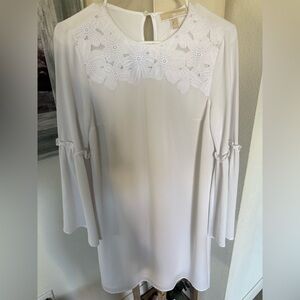 Michael Kors White Floral Lace Dress